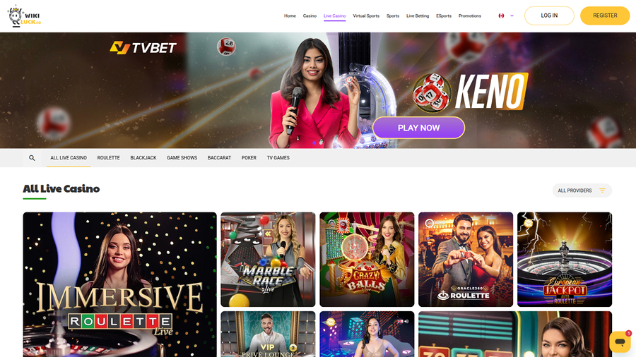 Wikiluck Casino Desktop Live Dealer