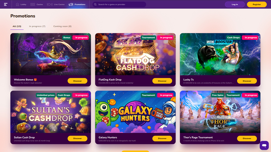 Wild Sultan Casino Desktop Promotions