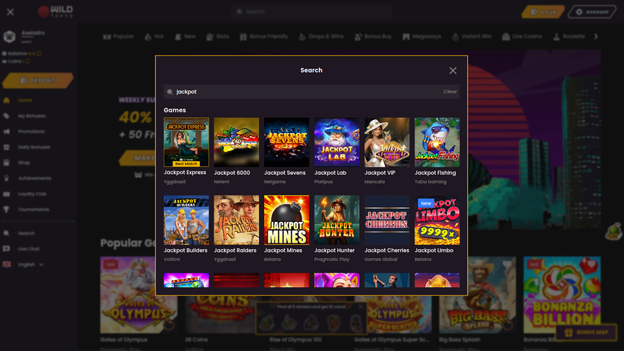 Wild Tokyo Casino Desktop Jackpot