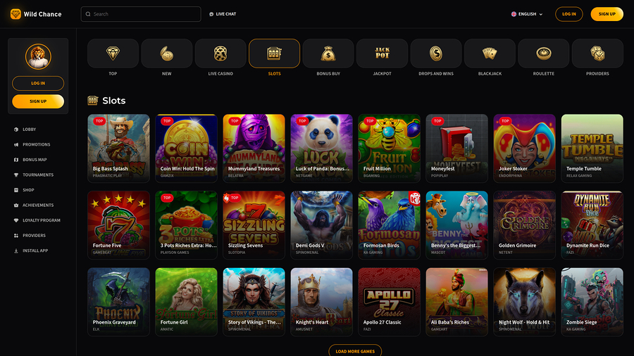 Wild Chance Casino Desktop Games