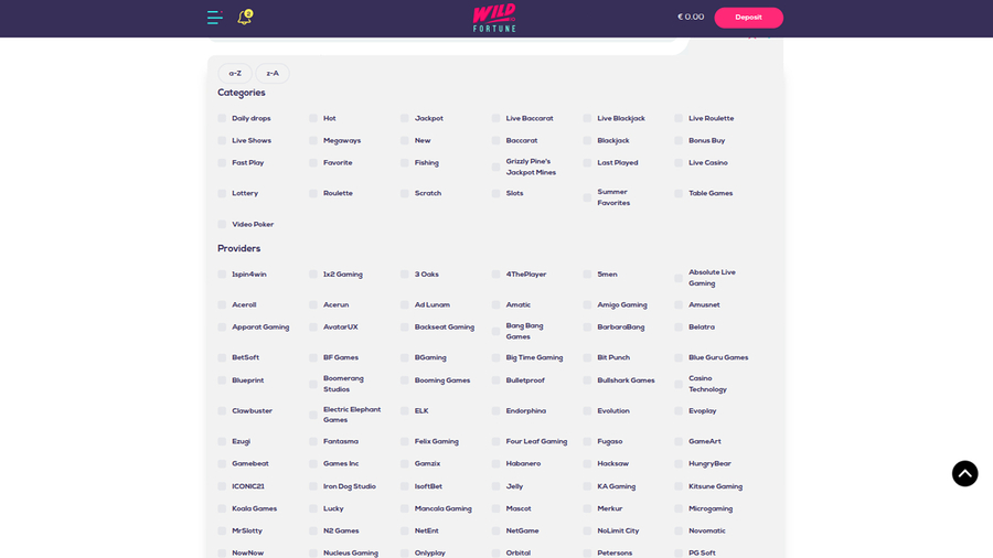 Wildfortune Casino Desktop Game Developers