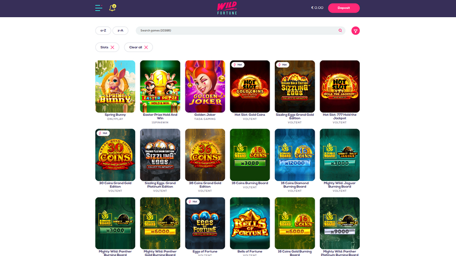 Wildfortune Casino Desktop Games