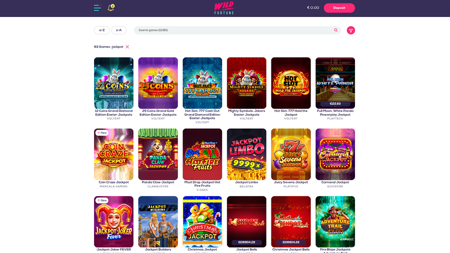 Wildfortune Casino Desktop Jackpot