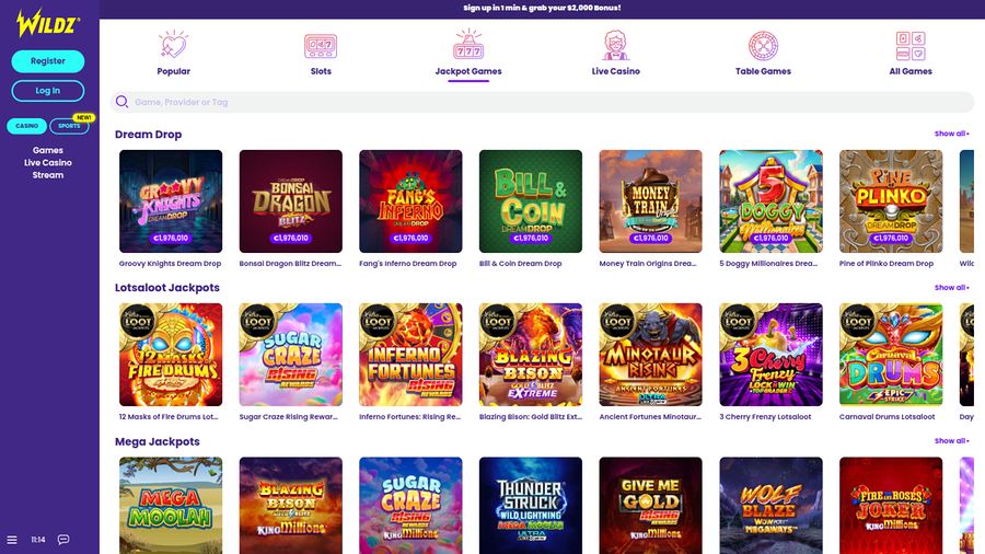Wildz Casino Mobile Live Dealer
