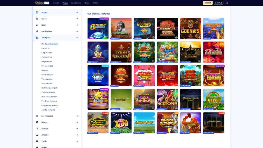 William Hill Casino Desktop Jackpot