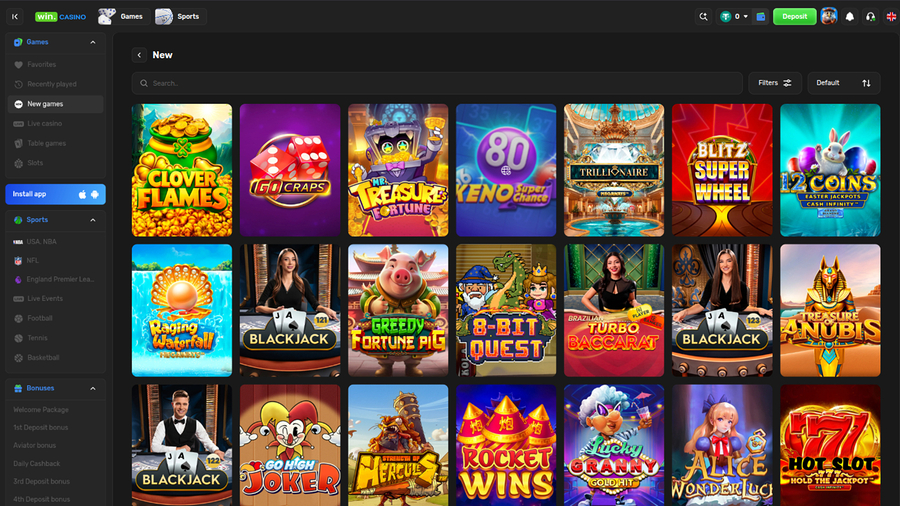 Win Casino Desktop Games