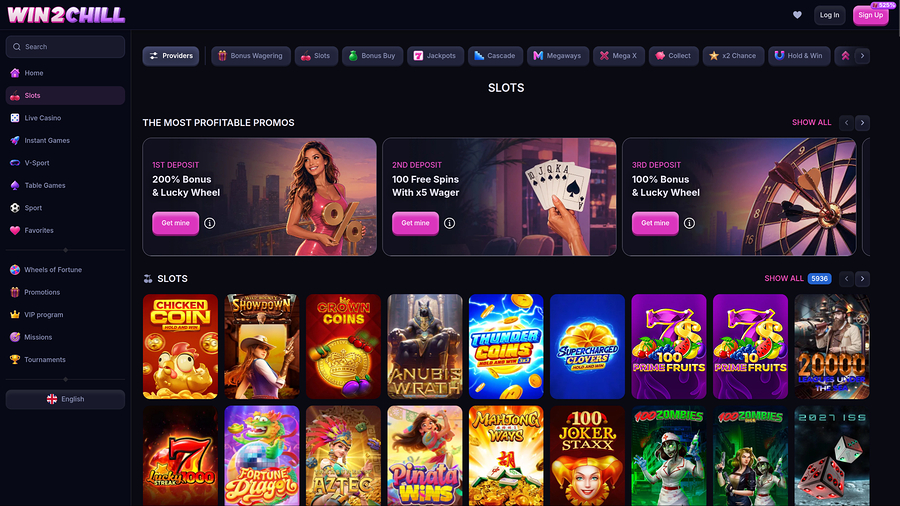 Juegos de escritorio de casino Win2chill