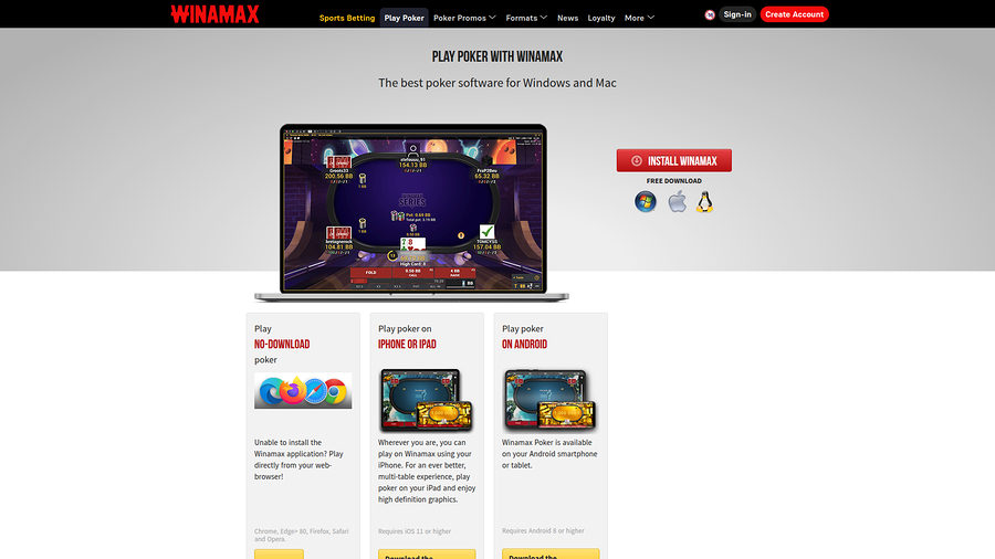 Winamax Desktop Install