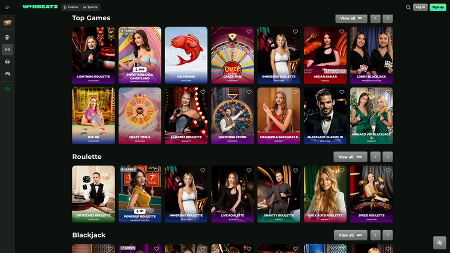 WinBeatz Casino Live Dealer