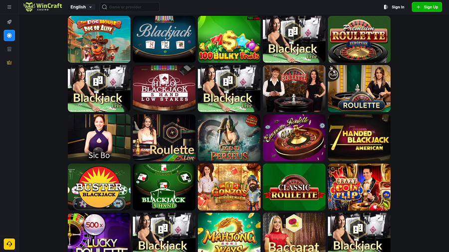 WinCraft Casino Desktop Live Dealer