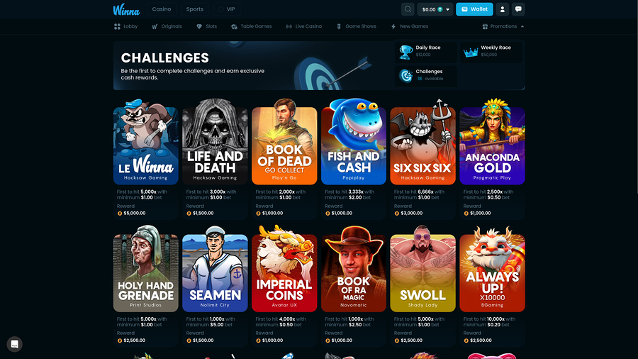 Winna Casino Desktop Promotions