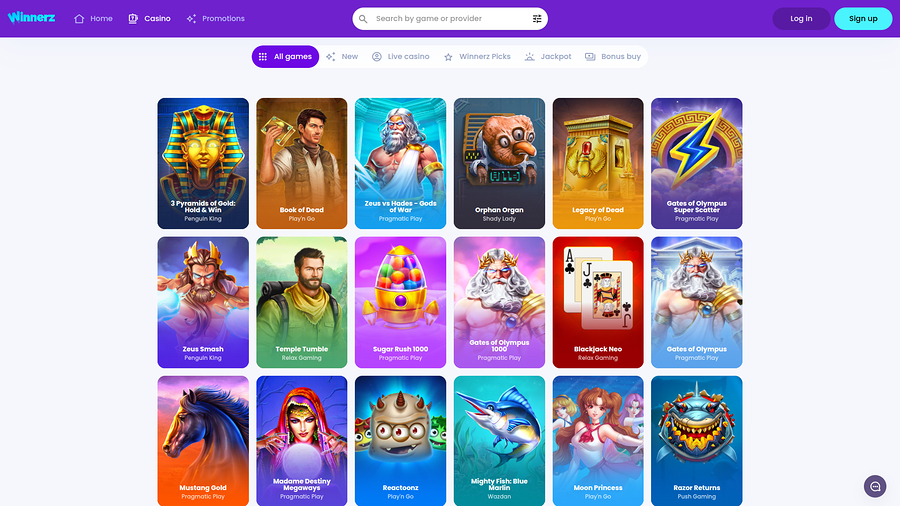Winnerz Casino Desktop Games