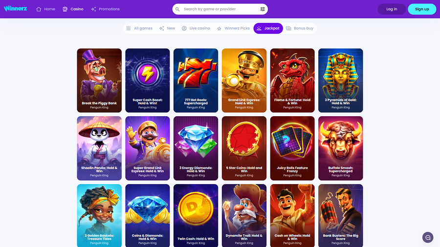 Winnerz Casino Desktop Jackpot
