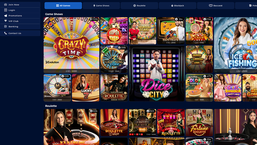 WinOMania Casino Desktop Live Dealer