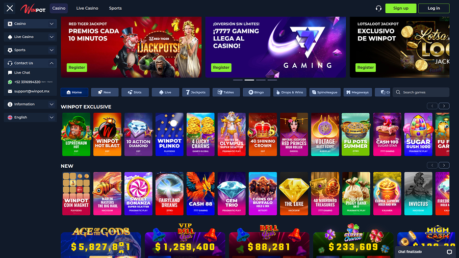 WinPot Desktop Homepage