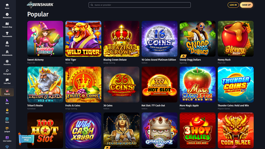 Winshark Casino Desktop Games