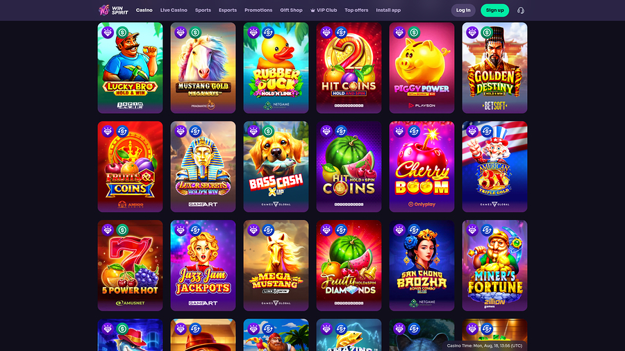 Bote de escritorio de WinSpirit Casino