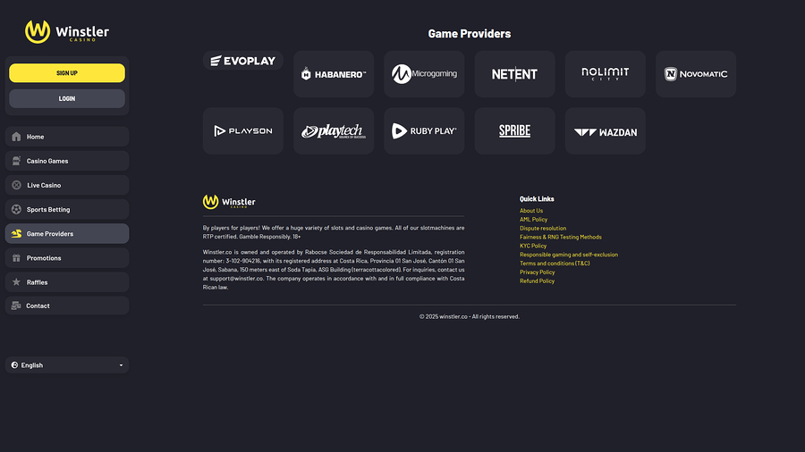 Winstler Casino Desktop Game Developers