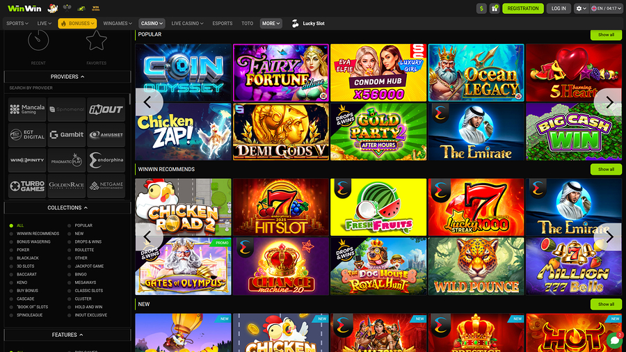 WinWin Casino Desktop Games