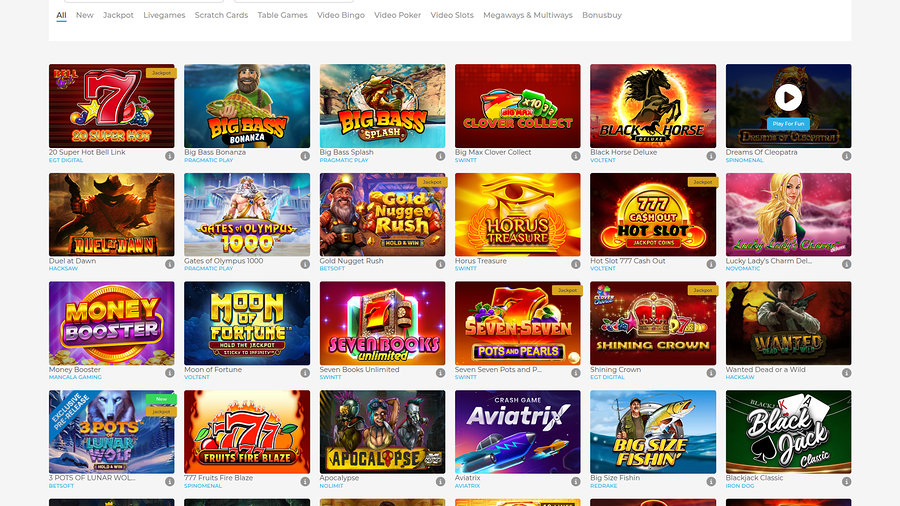 Wolfy Casino Desktop Games