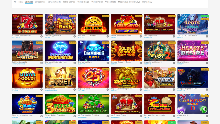 Wolfy Casino Desktop Jackpot