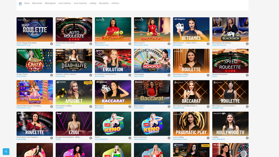 Wolfy Casino Desktop Live Dealer