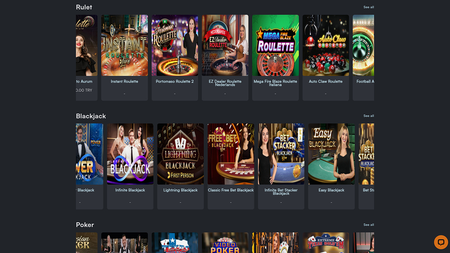 WONClub Casino Desktop Live Dealer