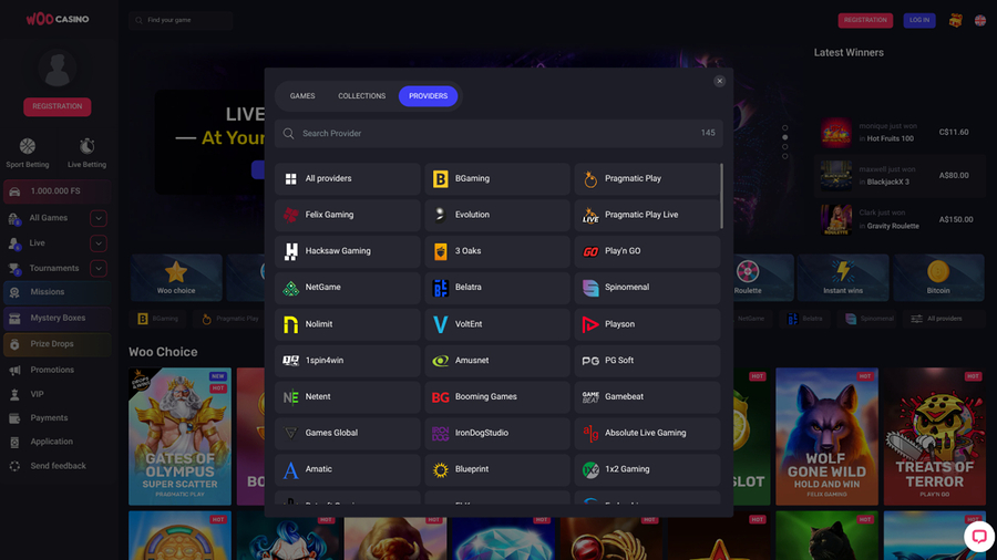 Woo Casino Desktop Game Developers