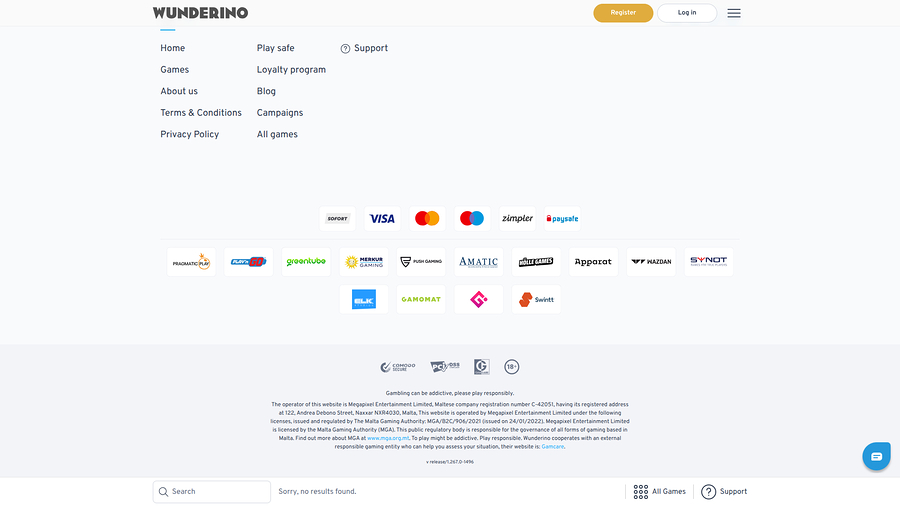 Wunderino Casino Desktopspelsutvecklare