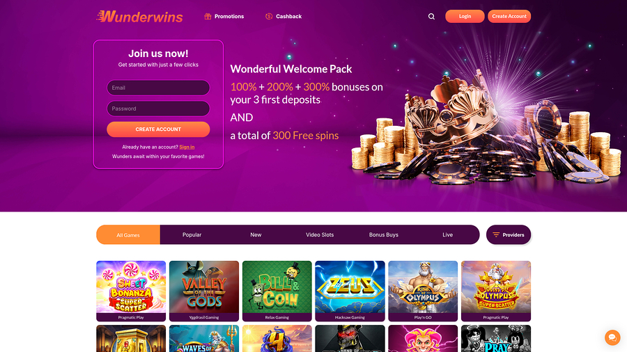 Wunderwins Desktop Homepage