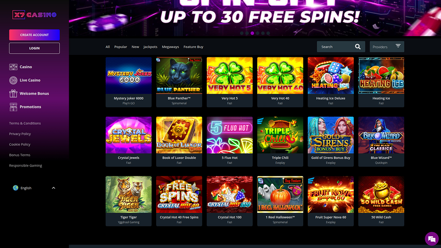 Jackpot de Escritorio de Casino X7