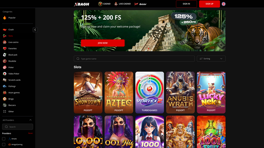Juegos de escritorio de Xbagh Casino
