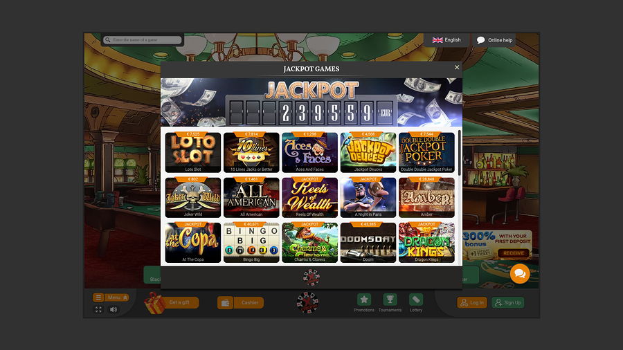 Xcasino Desktop Jackpot