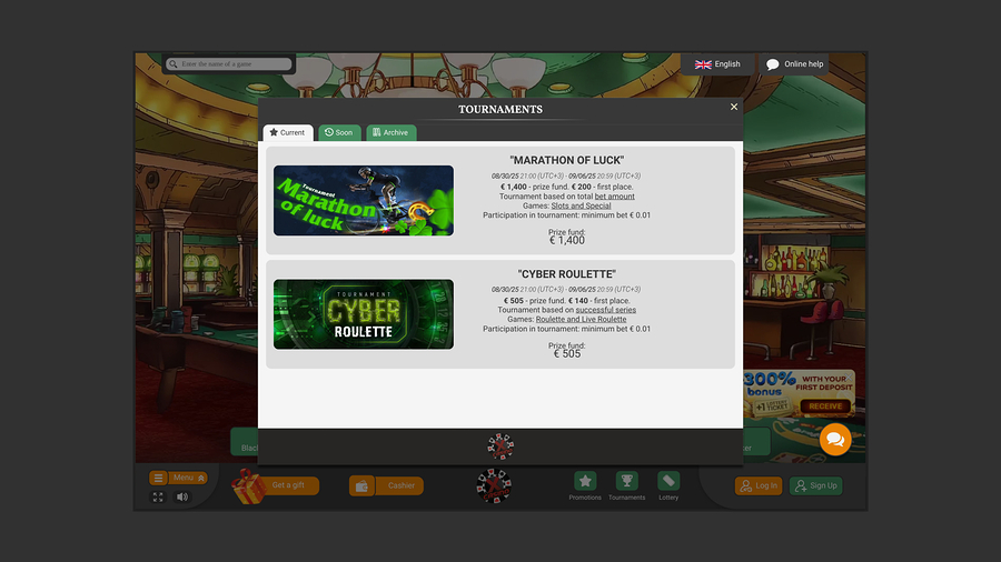 Xcasino Desktop Tournaments