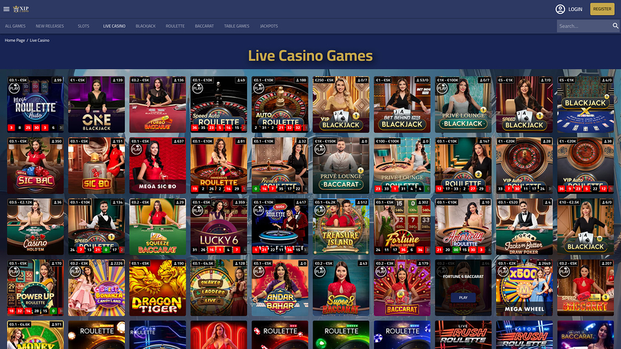 XIP Casino Live Dealer Desktop