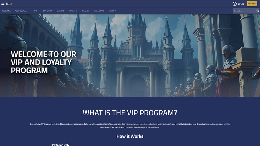XIP Casino VIP Desktop