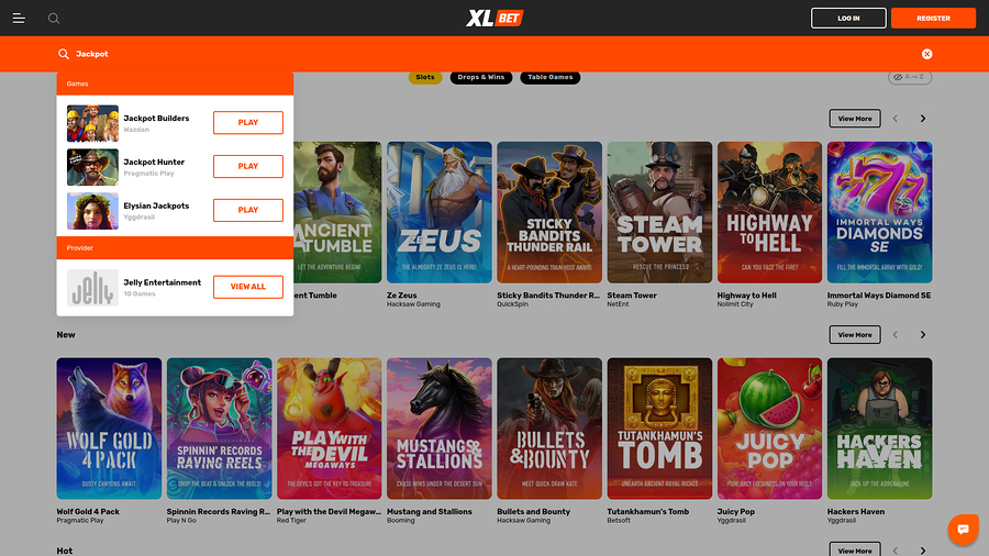 XLBet Desktop Jackpot