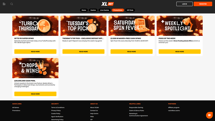 XLBet Desktop Promotions