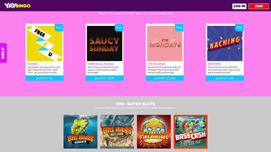 Yay Bingo Casino Desktop Games