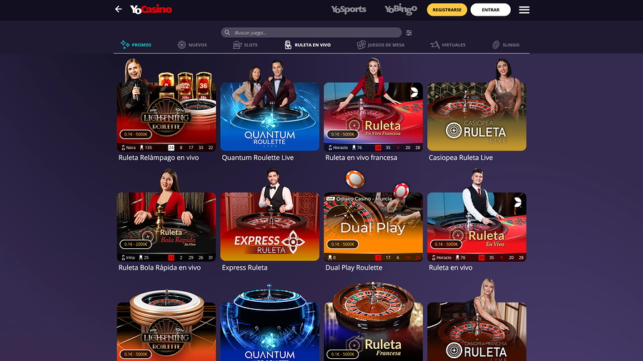 Yo Casino Desktop Live Dealer