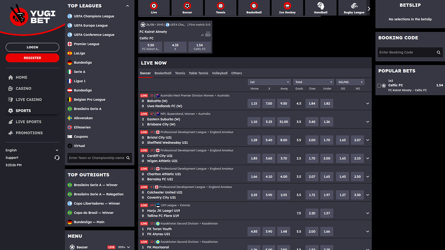 Yugibet Desktop Sports