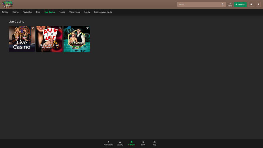 Yukon Gold Casino Desktop Live Dealer