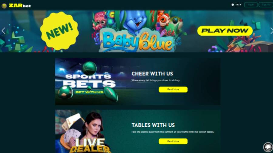 ZarBet Casino Promotions Desktop