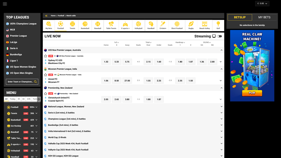 Zet Casino Desktop Sports