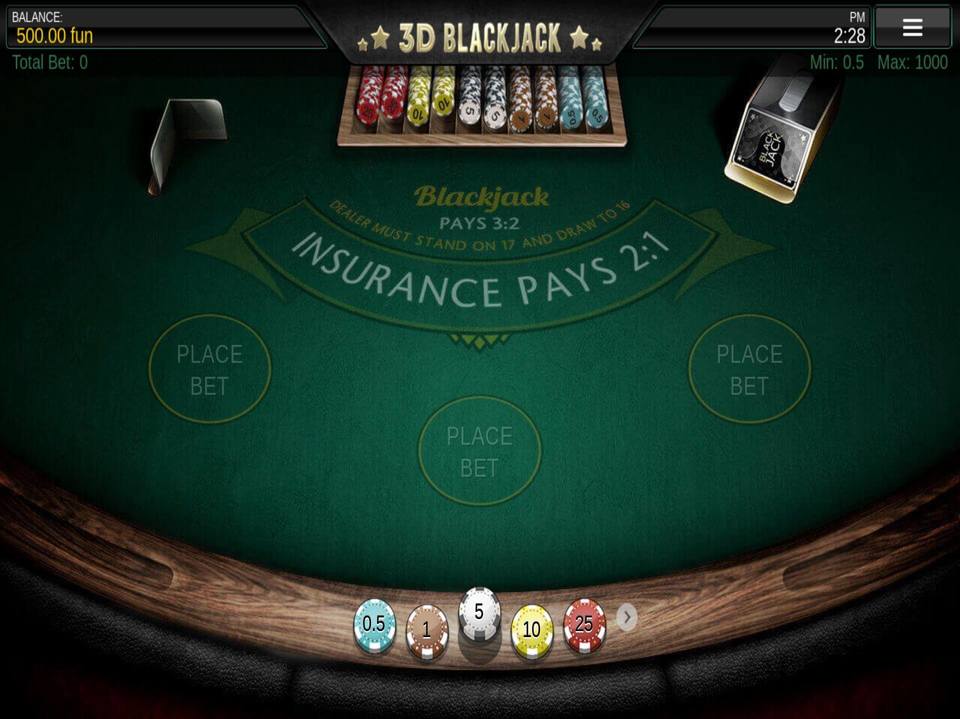 3D Blackjack screenshot