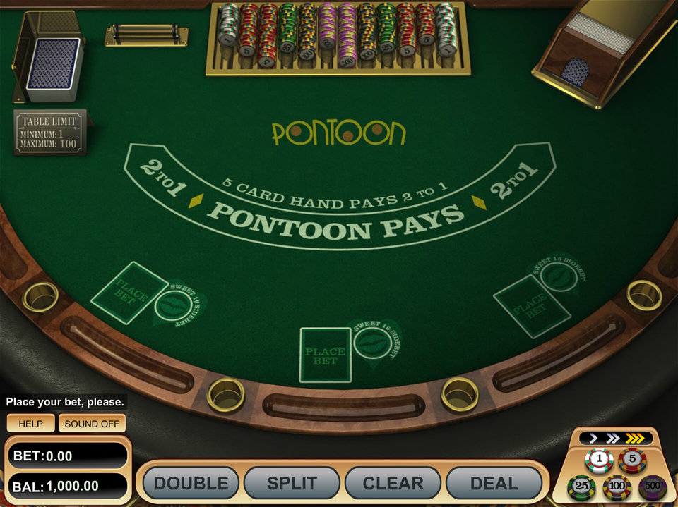 BetSoft Pontoon Blackjack screenshot