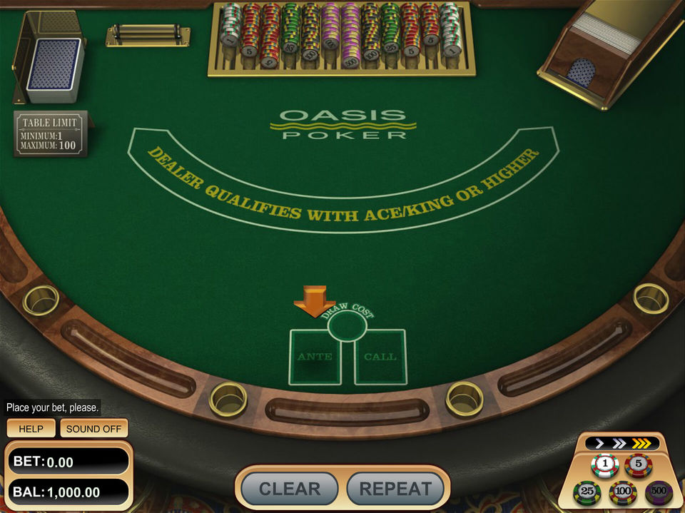 Betsoft Oasis Poker screenshot