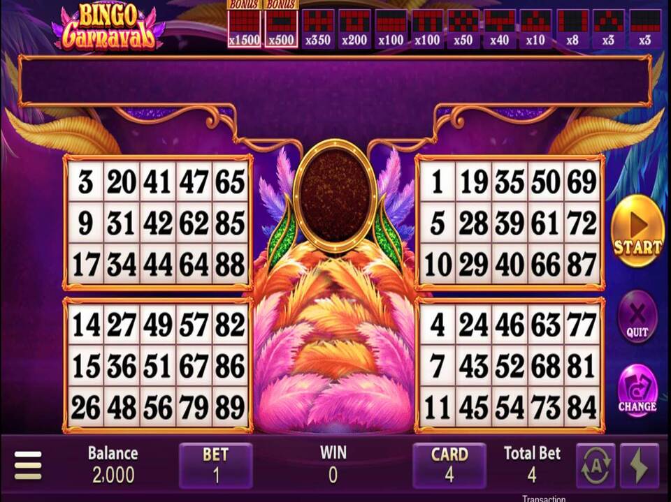Bingo Carnaval screenshot