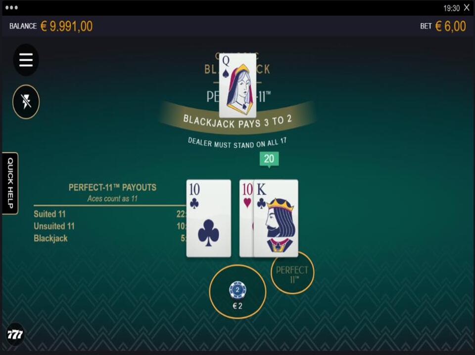 Classic Blackjack with Perfect 11 screenshot