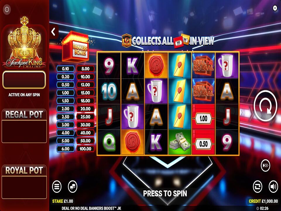 Deal or No Deal Bankers Boost Jackpot King screenshot
